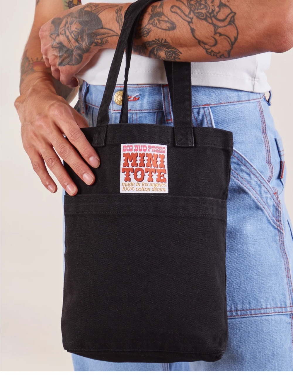 Brand New Big Bud Press mini tote bag canvas shopper doen Khaite urban Miu black